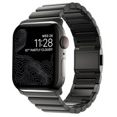 Nomad Magnetisches Stahlgliederarmband für die Apple Watch Series 1-9 / SE / Ultra (2) – 42/44/45/49 mm – Graphit