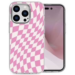 imoshion Design Hülle für das iPhone 14 Pro - Retro Pink Check