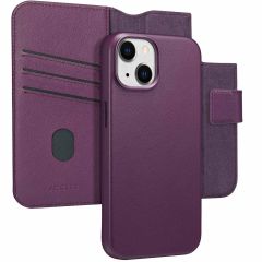 Accezz 2-in-1 Klapphülle aus Leder mit MagSafe für das iPhone 14 - Heath Purple