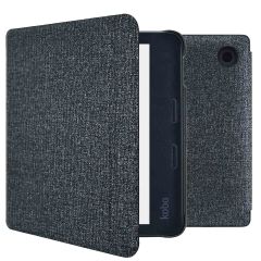 iMoshion Canvas Sleepcover Klapphülle mit Stand für das Kobo Libra 2 / Tolino Vision 6 - Glitter Schwarz