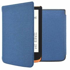imoshion Canvas Sleepcover Klapphülle für das Pocketbook Touch Lux 5 / HD 3 / Basic Lux 4 / Vivlio Lux 5 - Dunkelblau
