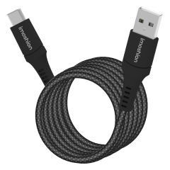 iMoshion Magnetisches geflochtenes Kabel – USB-C auf USB-A – 1 Meter – Schwarz