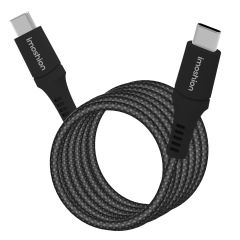 iMoshion Magnetisches geflochtenes Kabel – USB-C auf USB-C – 1 Meter – Schwarz