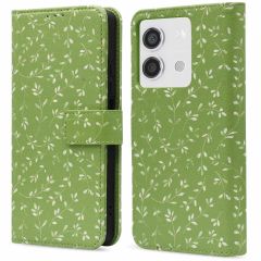 imoshion Design Klapphülle für das Xiaomi Redmi Note 13 (5G) - Green Flowers