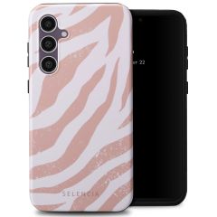 Selencia Vivid Back Cover für das Samsung Galaxy S23 FE - Colorful Zebra Old Pink