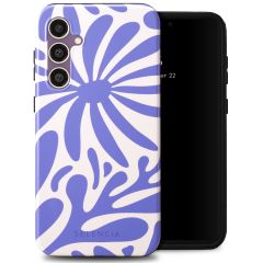 Selencia Vivid Back Cover für das Samsung Galaxy S23 FE - Modern Bloom Sapphire Blue