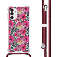 imoshion Design Hülle mit Band für das Samsung Galaxy A13 (5G) - Flower Water