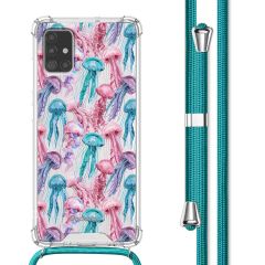 imoshion Design Hülle mit Band für das Samsung Galaxy A51 - Jellyfish Watercolor