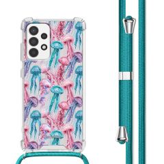 iMoshion Design Hülle mit Band für das Samsung Galaxy A53 - Jellyfish Watercolor
