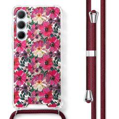 imoshion Design Hülle mit Band für das Samsung Galaxy A55 - Flower Water
