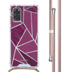 imoshion Design Hülle mit Band für das Samsung Galaxy S20 Plus - Bordeaux Graphic