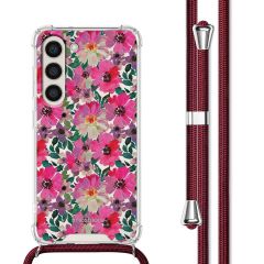 imoshion Design Hülle mit Band für das Samsung Galaxy S23 Plus - Flower Water
