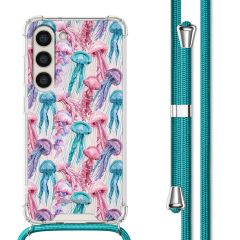 imoshion Design Hülle mit Band für das Samsung Galaxy S23 Plus - Jellyfish Watercolor