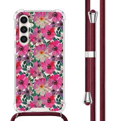 imoshion Design Hülle mit Band für das Samsung Galaxy S23 FE - Flower Water