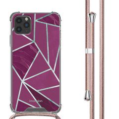 imoshion Design Hülle mit Band für das iPhone 11 Pro Max - Bordeaux Graphic