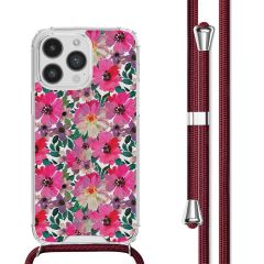 iMoshion Design Hülle mit Band für das iPhone 14 Pro Max - Flower Water