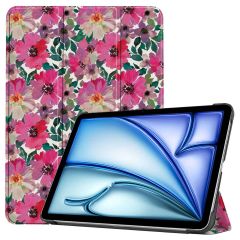 imoshion Design Trifold Klapphülle für das iPad Air 13 Zoll (2024) M2 - Floral Watercolor