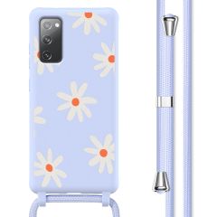 imoshion Silikonhülle design mit Band für das Samsung Galaxy S20 FE - Lila Flower Distance