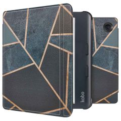 imoshion Design Slim Hard Case Sleepcover mit Stand für das Kobo Libra Colour - Black Graphic