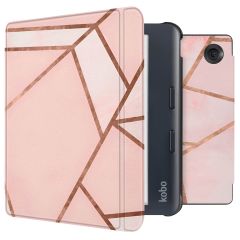 imoshion Design Slim Hard Case Sleepcover mit Stand für das Kobo Libra Colour - Pink Graphic