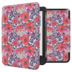 imoshion Design Slim Hard Case Sleepcover für das Kobo Clara Colour / Kobo Clara BW - Flower Watercolor
