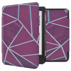 imoshion Design Slim Hard Case Sleepcover für das Kobo Clara Colour / Kobo Clara BW - Bordeaux Graphic