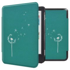 imoshion Design Slim Hard Case Sleepcover für das Kobo Clara Colour / Kobo Clara BW - Green Dandelion
