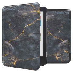 imoshion Design Slim Hard Case Sleepcover für das Kobo Clara Colour / Kobo Clara BW - Black Marble