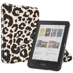 imoshion Design Klappbare Klapphülle für das Kobo Clara Colour / Kobo Clara BW - Leopard