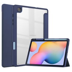 iMoshion Trifold Hardcase Klapphülle für das Samsung Galaxy Tab S6 Lite (2020-2024) - Dunkelblau