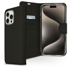 Accezz Wallet TPU Klapphülle für das iPhone 16 Pro Max - Schwarz