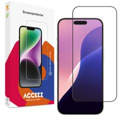 Accezz Full Cover Screen Protector aus gehärtetem Glas für das iPhone 16 Pro Max