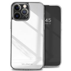 Selencia Mirror Back Cover für das iPhone 14 Pro Max - Hülle mit Spiegel - Silber