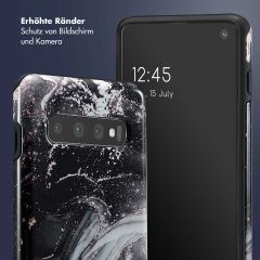 Selencia Vivid Back Cover für das Samsung Galaxy S10 - Chic Marble Black