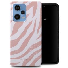 Selencia Vivid Back Cover für das Xiaomi Redmi Note 12 Pro - Colorful Zebra Old Pink
