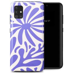 Selencia Vivid Back Cover für das Samsung Galaxy A51 - Modern Bloom Sapphire Blue