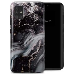 Selencia Vivid Back Cover für das Samsung Galaxy A51 - Chic Marble Black