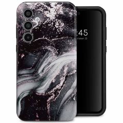 Selencia Vivid Back Cover für das Samsung Galaxy A35 - Chic Marble Black