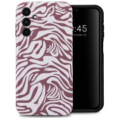 Selencia Vivid Back Cover für das Samsung Galaxy A15 (5G/4G) - Trippy Swirl Dark Rose