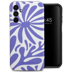 Selencia Vivid Back Cover für das Samsung Galaxy A15 (5G/4G) - Modern Bloom Sapphire Blue