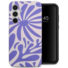 Selencia Vivid Back Cover für das Samsung Galaxy A55 - Modern Bloom Sapphire Blue