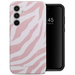 Selencia Vivid Back Cover für das Samsung Galaxy A55 - Colorful Zebra Old Pink