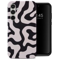 Selencia Vivid Back Cover für das Samsung Galaxy A55 - Art Wave Black