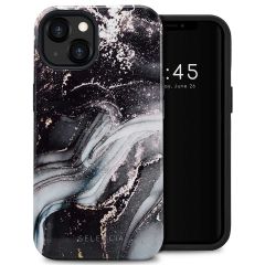 Selencia Vivid Back Cover für das iPhone 13 - Chic Marble Black