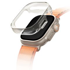 Uniq Garde Hybrid Apple Watch Hülle mit Displayschutz für die Apple Watch Ultra (2) - 49 mm - Dove (Clear)