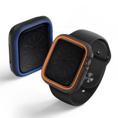 Uniq Moduo Apple Watch Hülle mit austauschbarem Rahmen für die Apple Watch 4-9 / SE - 44/45 mm - Smoke (Orange/Blue)