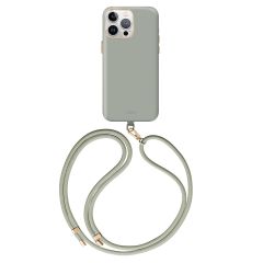 Coehl Crème MagSafe Back Cover mit Band für das iPhone 15 Pro - Soft Sage