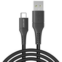 Accezz USB-C auf USB-Kabel für das Samsung Galaxy A34 (5G) - 2 m - Schwarz