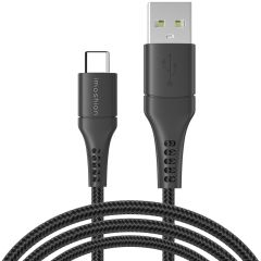 iMoshion USB-C auf USB-Kabel für das Samsung Galaxy A52 (5G) - Geflochtenes Gewebe - 3 m - Schwarz