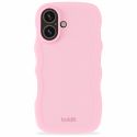 Holdit Wavy Case für das iPhone 16 Plus - Pink